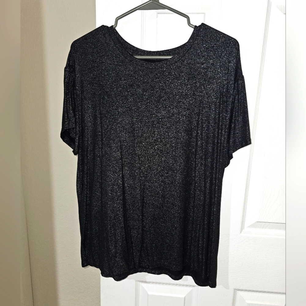 Woman's NWOT Black Shimmer Shirt